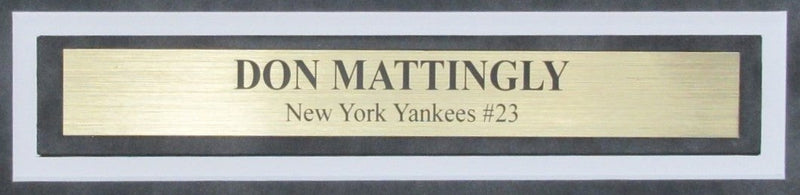 Don Mattingly Autographed NY Yankees Hitman 16x20 Photo Framed Beckett 188974