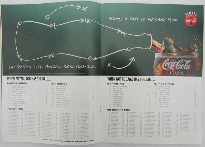 1997 Pittsburgh vs. Notre Dame College Football Game Program 142088