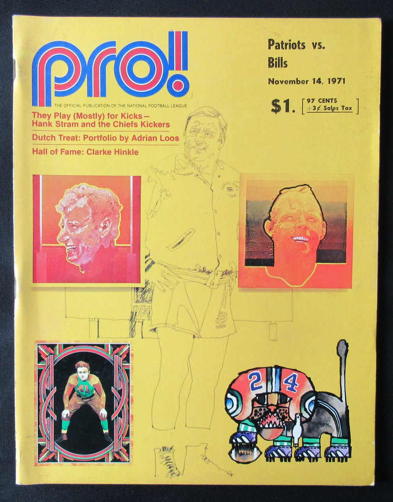 1971 New England Patriots vs. Buffalo Bills Football Game Program 176260