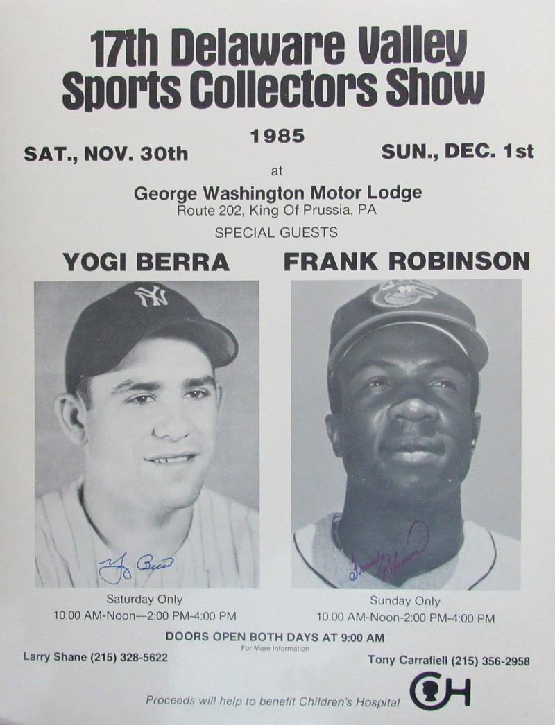 1985 Sports Collectors Show 25x19 Poster Multi-Signed by 2 Players 157729