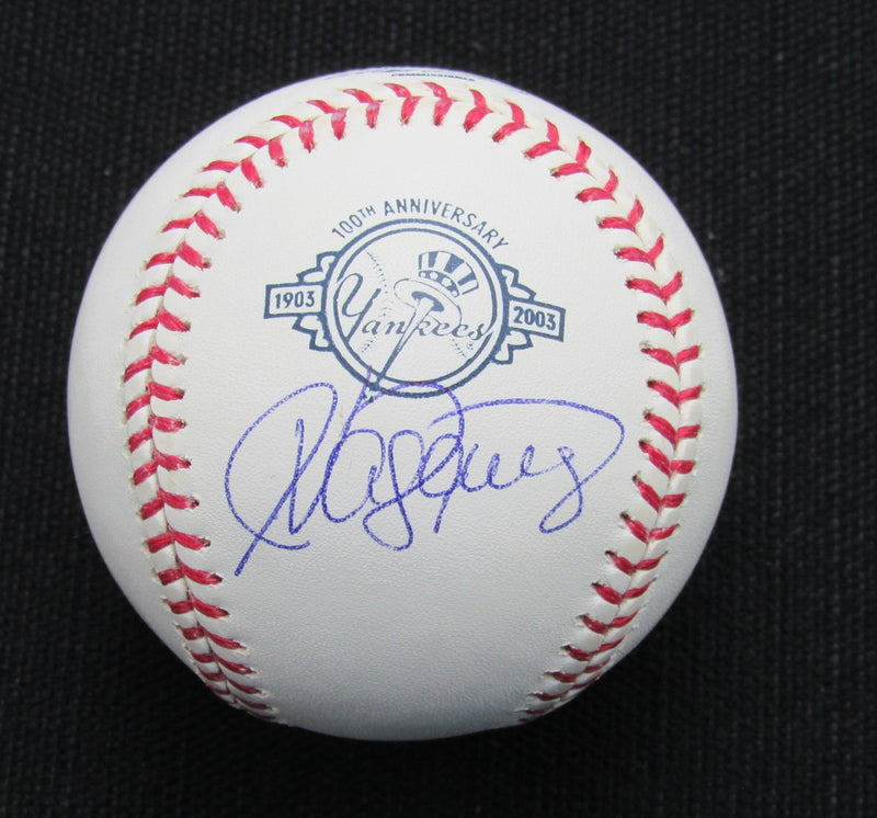 Javier Vasquez Signed/Auto Yankees 100th OML Baseball JSA  186974