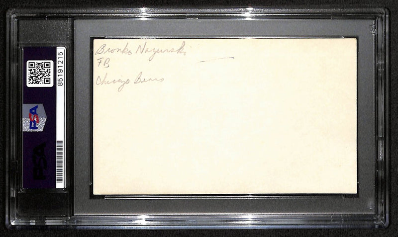 Bronko Nagurski HOF Signed/Auto 3x5 Index Card Chicago Bears PSA/DNA 187443