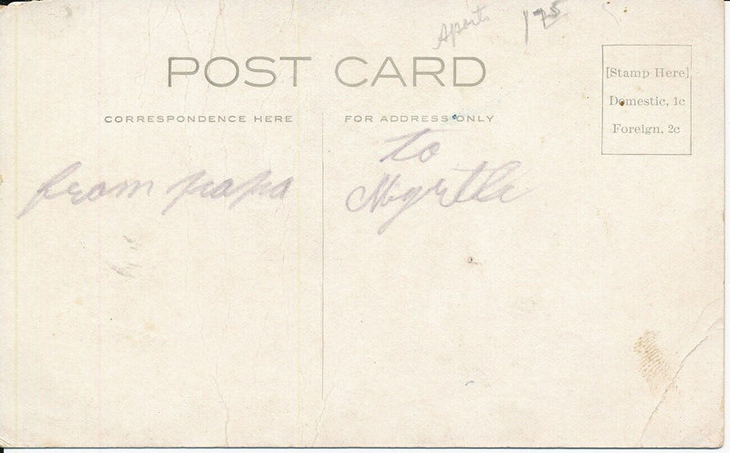Vintage 1910 Football Themed Post Card with "The Right Halfback" 149151