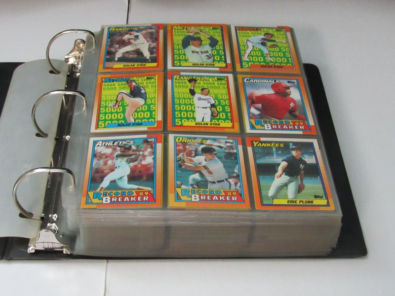 1990 Topps Complete Baseball Set (792) In Binder w/Pages 192010