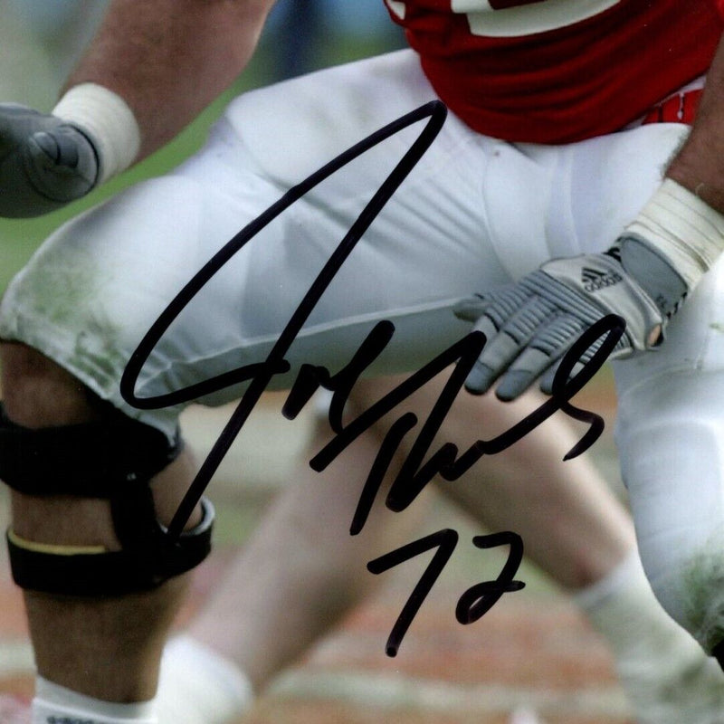 Joe Thomas Autographed/Inscribed 8x10 Photo Wisconsin JSA 180886