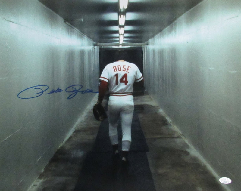 Pete Rose Cincinnati Reds Autographed/Signed 16x20 Photo JSA 189705
