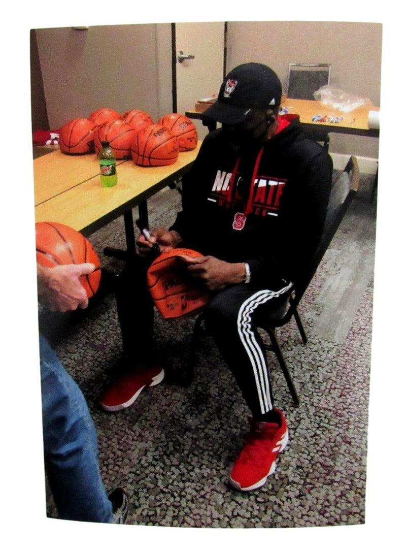 David Thompson HOF Signed Skywalker NC State Nuggets Basketball JSA 157775