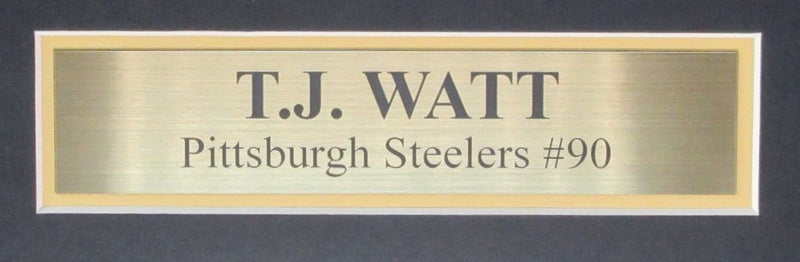 T.J. Watt Signed/Autographed Steelers Football Jersey Framed Beckett 191969