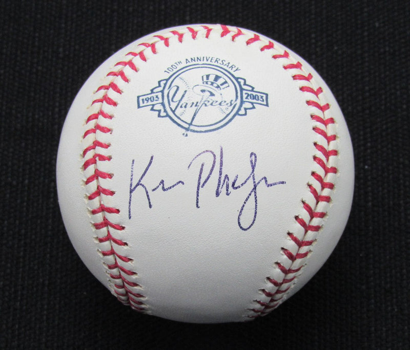 Ken Phelps Signed/Auto Yankees 100th OML Baseball JSA  186909