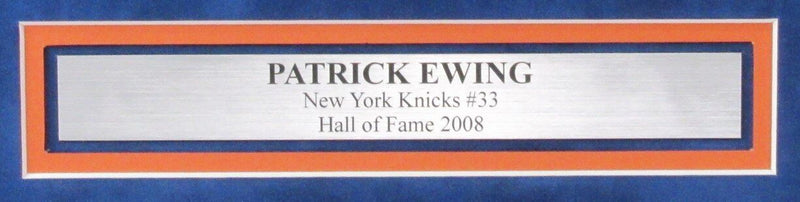 Patrick Ewing HOF Autographed 16x20 Photo NY Knicks Framed Beckett 178398