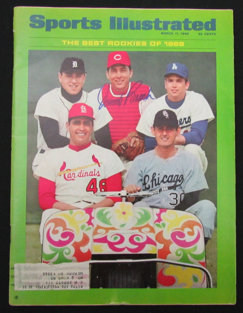 Johnny Bench HOF Signed 3/11/1968 Sports Illustrated Magazine Reds JSA 186257