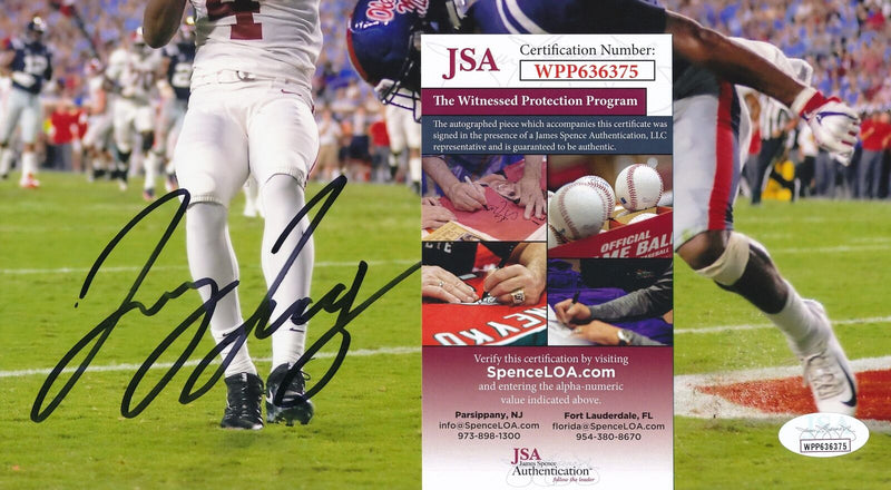 Jerry Jeudy Autographed 8x10 Photo University of Alabama JSA
