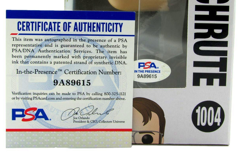 Rainn Wilson Signed Dwight Schrute The Office Funko Pop 1004 PSA/DNA  ITP 160472