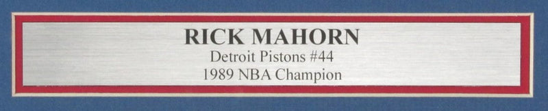 Rick Mahorn Signed/Inscr 11x14 Photo Framed Detroit Pistons Steiner 190034