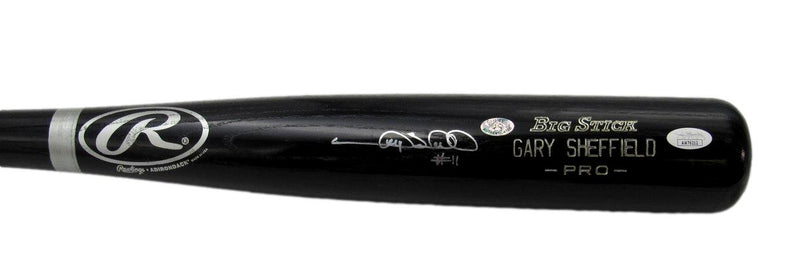 Gary Sheffield Signed/Auto Rawlings Big Stick Black Bat L.A. Dodgers JSA 192227