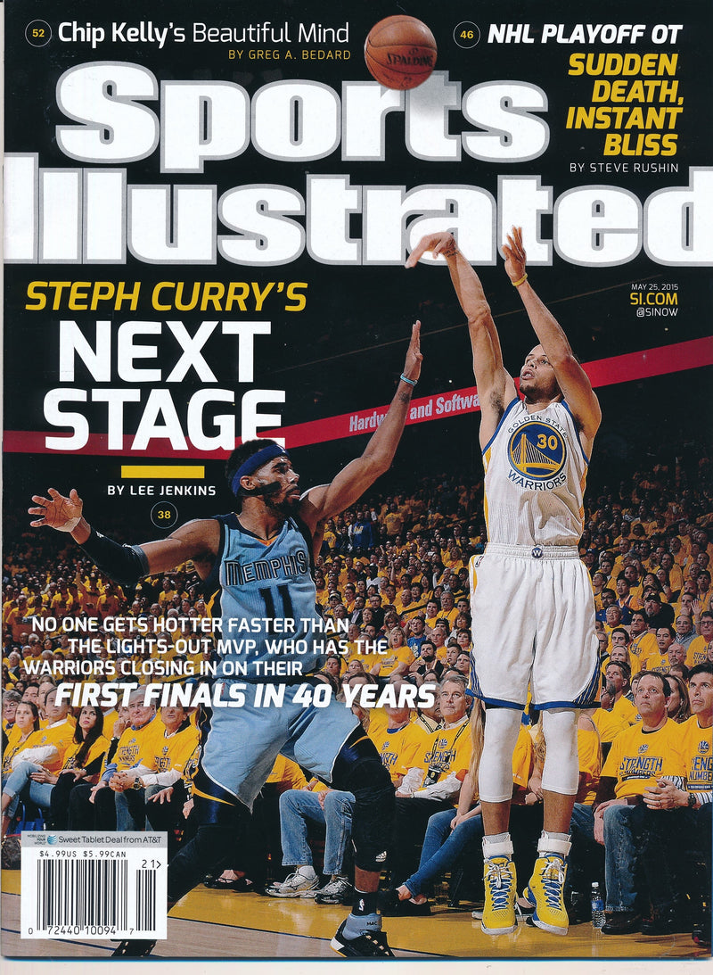 May 25, 2015 Steph Curry Warriors Sports Illustrated Magazine NO LABEL 182346
