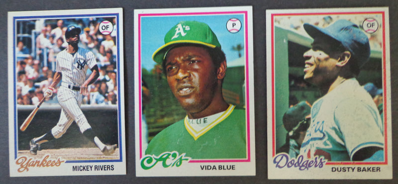Lot of (70) 1978 TOPPS Baseball Cards Vida Blue Dusty Baker 181966