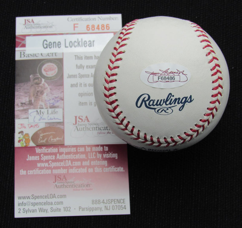 Gene Locklear Signed/Auto Yankees 100th OML Baseball JSA  186885