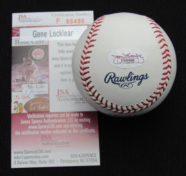 Gene Locklear Signed/Auto Yankees 100th OML Baseball JSA  186885