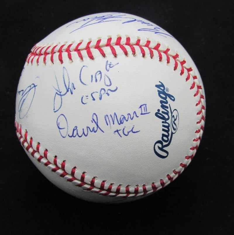Sports Announcers Multi-Autographed Rawlings OML Baseball Signed by 8