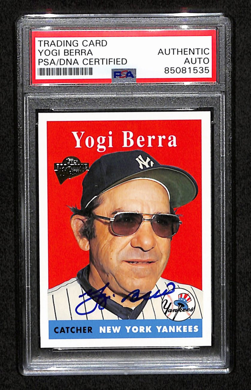 Yogi Berra HOF Signed 2004 Topps All-Time Fan Favorites Card #90 Yankees PSA/DNA