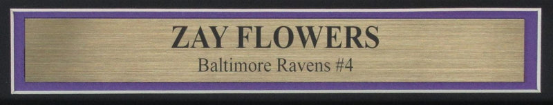 Zay Flowers Autographed Baltimore Ravens 8x10 Photo Framed Beckett 186296
