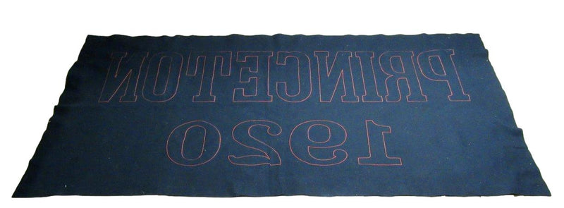 Vintage 1920 Princeton 68x33 Black/Orange Felt Banner 184946