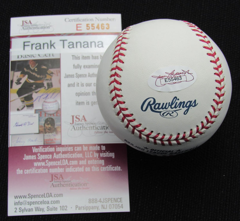 Frank Tanana Signed/Auto Yankees 100th OML Baseball JSA  186840