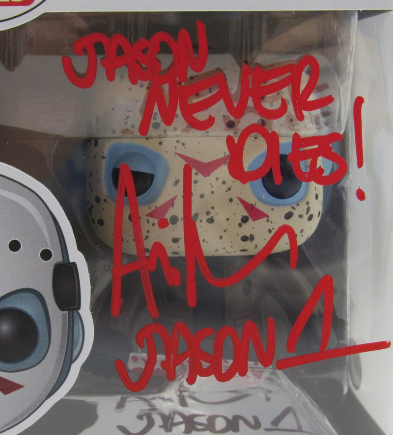 Ari Lehman Signed/Insc Funko Pop! #01 "Friday the 13th" Signed in Red JSA 190710