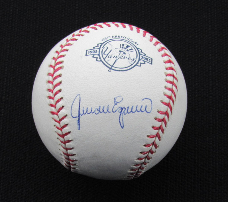 Juan Espino Signed/Auto Yankees 100th OML Baseball JSA 186656