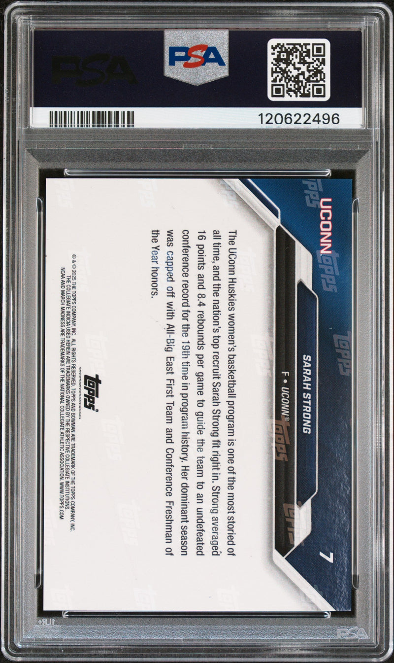 Graded 2025 Topps Bowman U Now March Madness Sarah Strong #7 Rookie RC Basketball Card PSA 10 Gem Mint