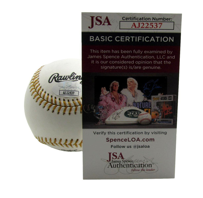 Mike Mussina Autographed/Inscr Gold Glove Award Baseball Orioles JSA 177782