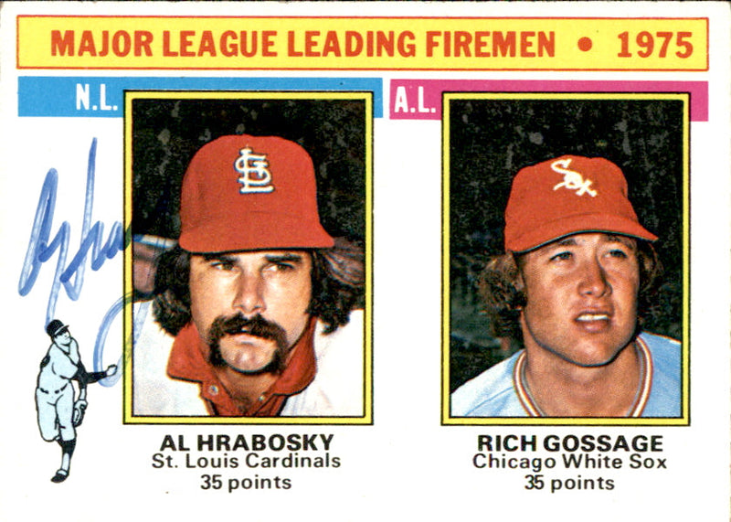 Al Hrabosky Autographed 1976 TOPPS Card #205 St. Louis Cardinals 183471