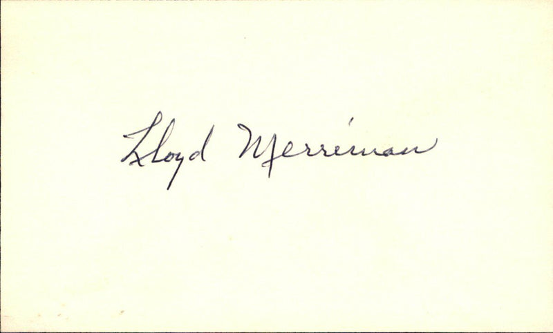 Lloyd Merriman Reds/White Sox/Cubs d.2004 Signed/Auto 3x5 Index Card 162531