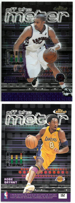 Vince Carter & Kobe Bryant 2000-01 Topps Finest Off the Meter Card #152 (Raptors/Lakers)