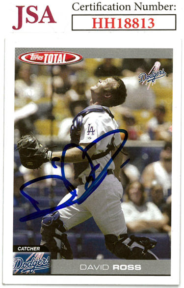 David Ross signed 2004 Topps Total Baseball On Card Auto #138- JSA #HH18813 (Los Angeles Dodgers)
