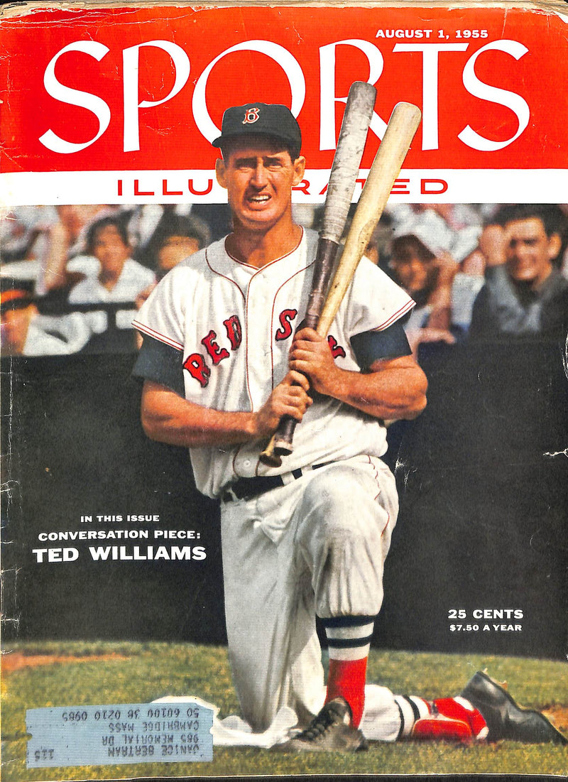 August 1, 1955 Ted Williams HOF Boston Red Sox Sports Illustrated Cover 180725