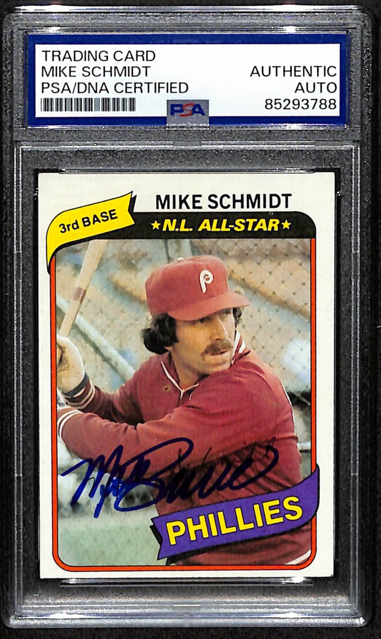Mike Schmidt HOF Signed/Autographed 1980 Topps Card #270 Phillies PSA/DNA 190634