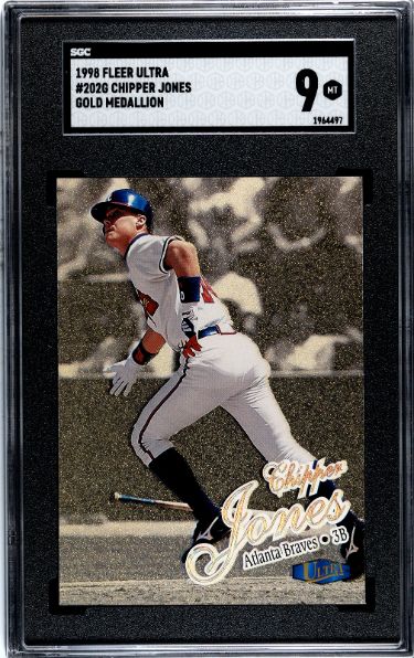 Chipper Jones 1998 Fleer Ultra Gold Medallion Card #202G- SGC Graded 9 MT (Atlanta Braves)