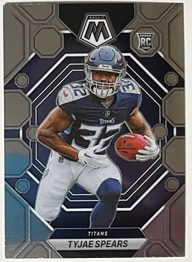 Tyjae Spears 2023 Panini Mosaic Prizm Rookie Card (RC) #369 (Tennessee Titans)