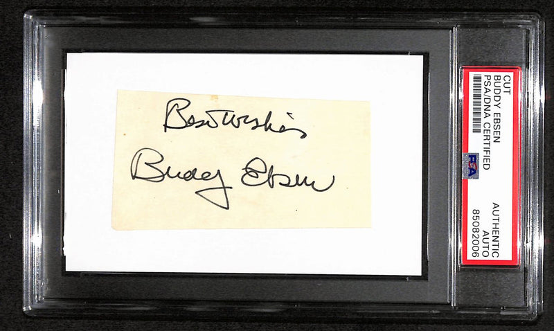 Buddy Ebsen Signed/Inscribed Cut on 3x5 Index Card Actor PSA/DNA 184262