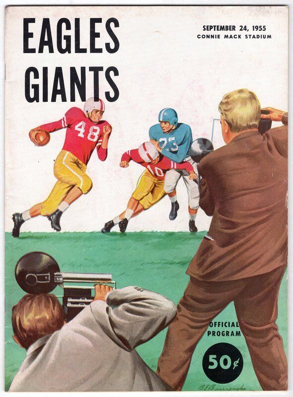 Philadelphia Eagles New York Giants Official Game Program 1955 130489
