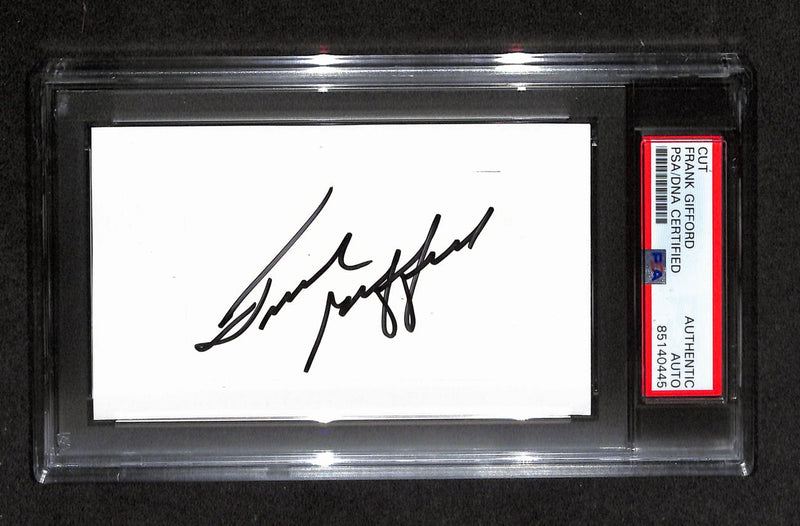 Frank Gifford Autographed 3x5 Cut Card PSA/DNA 186541