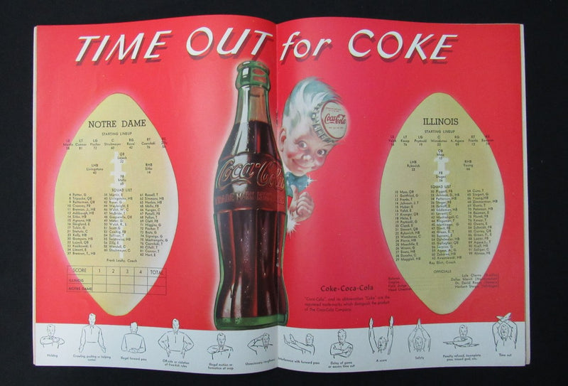 09/28/1946 Illinois vs. Notre Dame College Program 185922