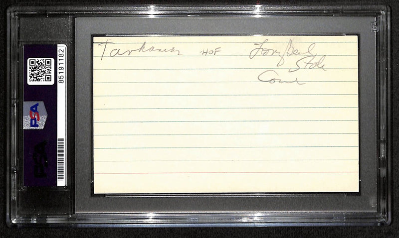 Jerry  Tarkanian HOF Signed/Auto 3x5 Index Card UNLV Coach PSA/DNA 188539