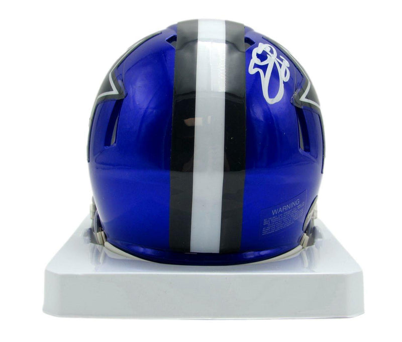 Emmitt Smith HOF Signed/Auto Cowboys Flash Mini Football Helmet PROVA 166574