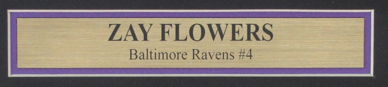 Zay Flowers Autographed Baltimore Ravens 8x10 Photo Framed Beckett 186297