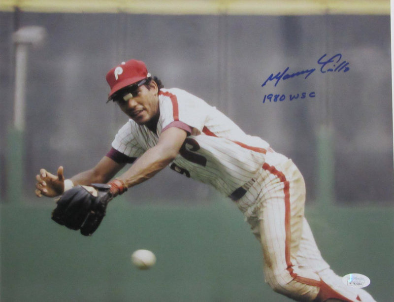 Manny Trillo Philadelphia Phillies Signed/Inscribed 11x14 Photo JSA 167291
