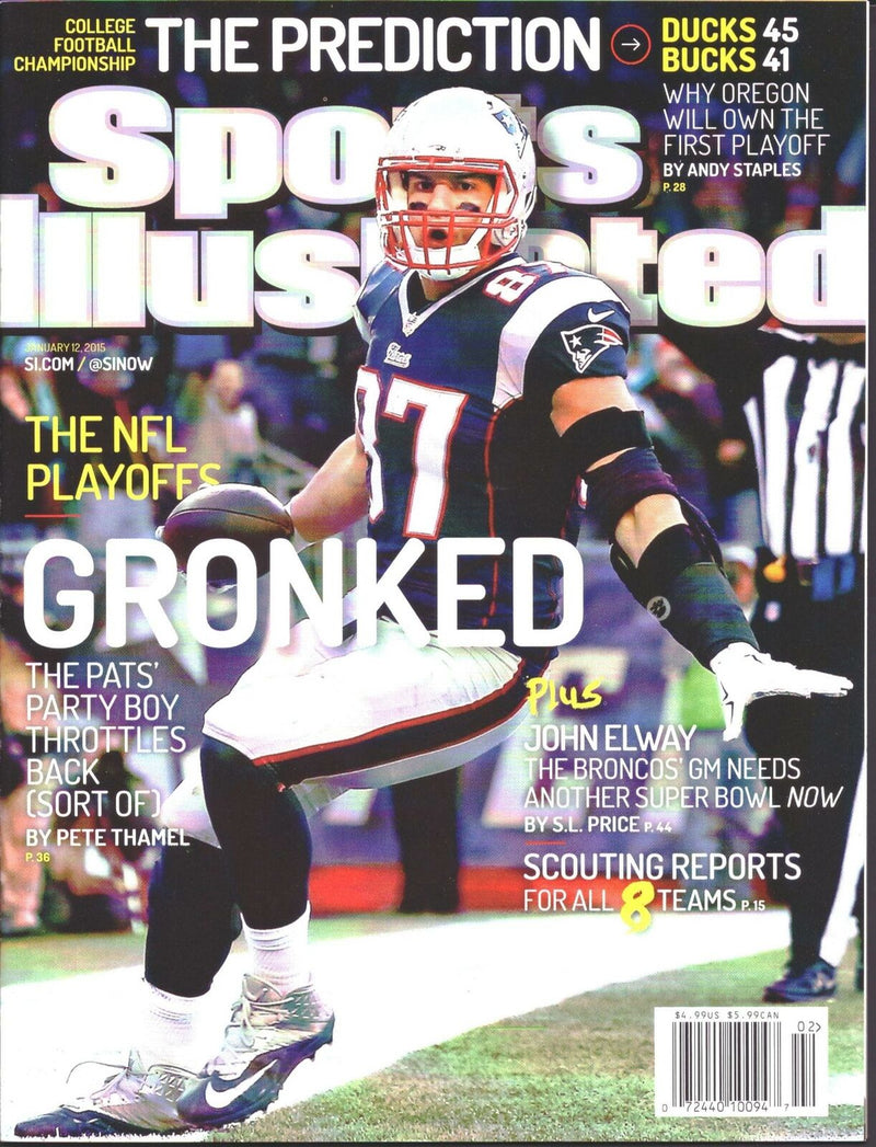 Rob Gronkowski Patriots 2015 Sports Illustrated Magazine NO LABEL  151926