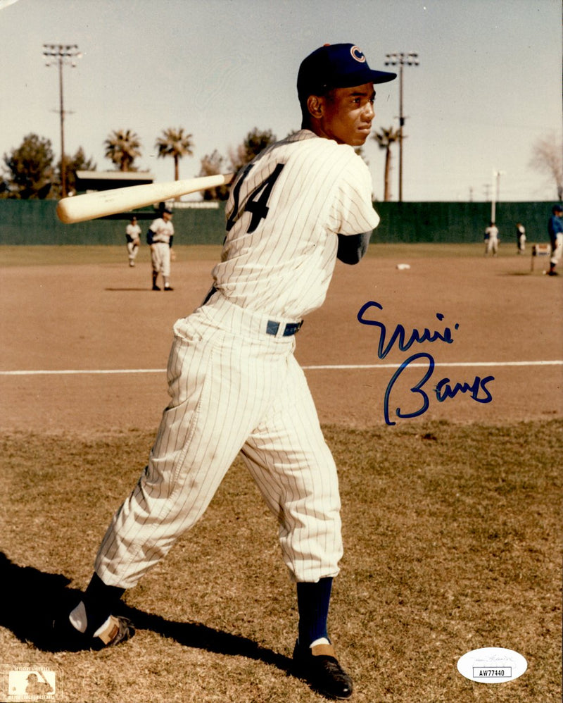 Ernie Banks HOF Signed/Autographed 8x10 Photo Chicago Cubs JSA 191542